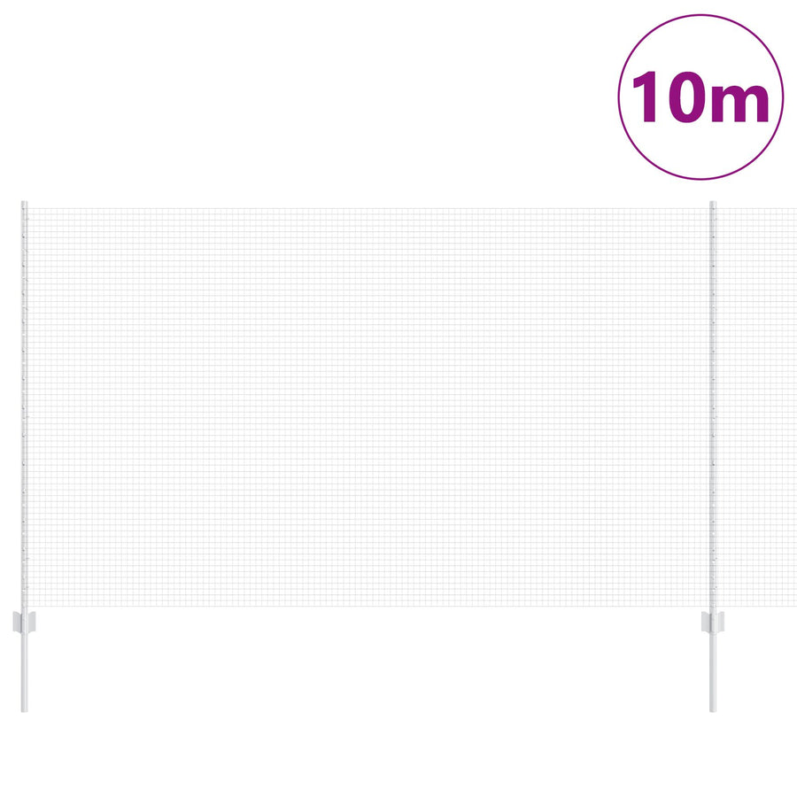 Gegalvaniseerde Draadomheining Met 10 U-Stangen Zilver 1.4X10 M Staal