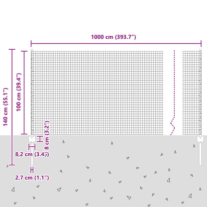 Kipgaashek Set Set Van 2 Groen Metaal, Kunststof 10 X 1 M