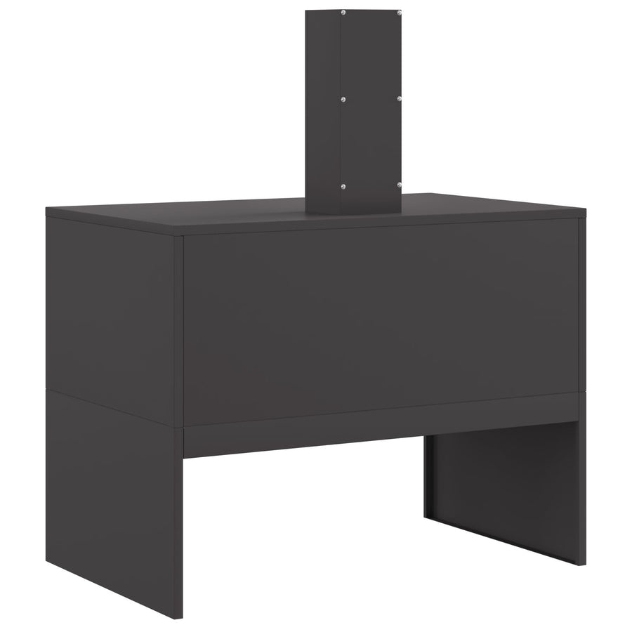 Vuurkorf Met Schoorsteen Zwart Staal 80 x 50 x 96 cm Koudgewalst staal/Zwart