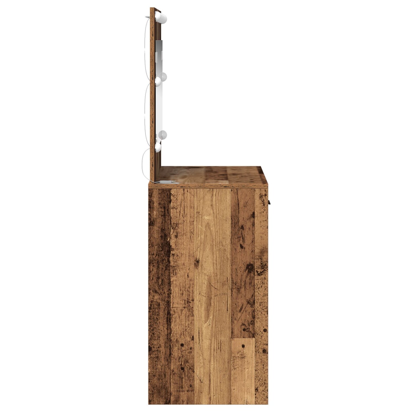Kaptafel Met Led Lichten Oude Hout Rustiek hout 78,5 x 41 x 135 cm