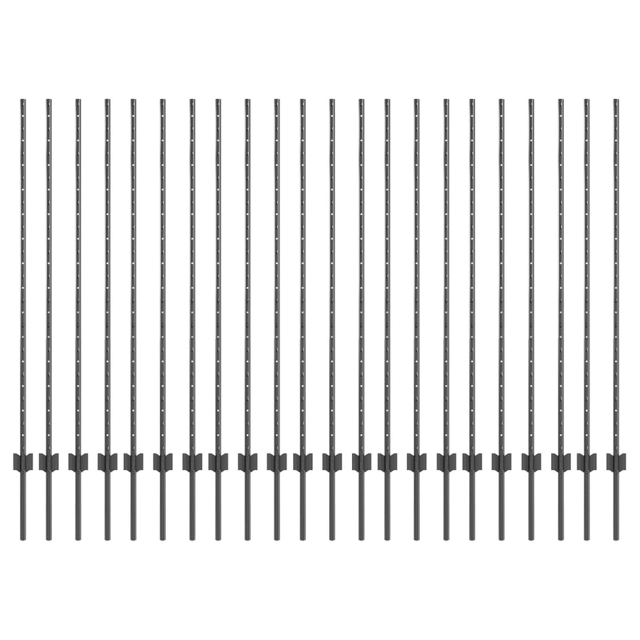 hekposten 44 stuks U-kanaal grijs 180 cm staal