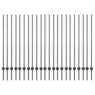 Afrasteringspaal 180 cm staal grijs 22 stuks