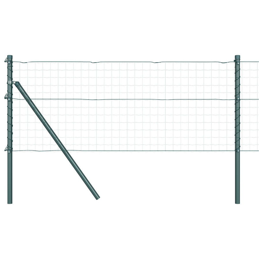 Hekpalen 26 Stuks Ø32 Mm Gegalvaniseerd Staal Groen 100 cm 26x paal