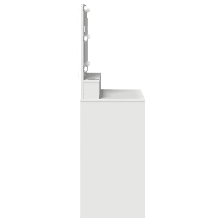Kaptafel Met Led-Verlichting 79X41X135 Cm Wit 75.5 x 41 x 135 cm