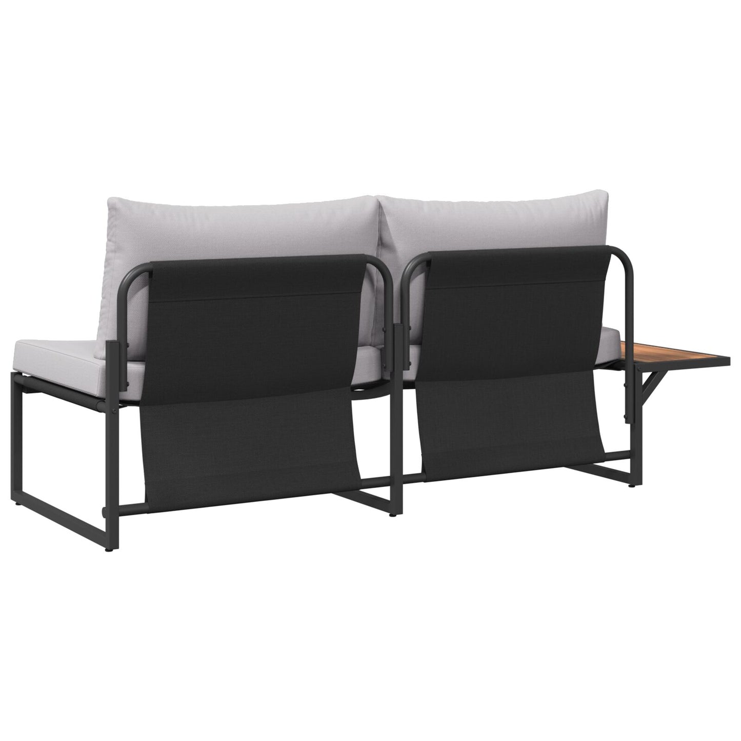 2-Zits Tuin Sofa Met Licht Grijze Kussens Licht grijs
