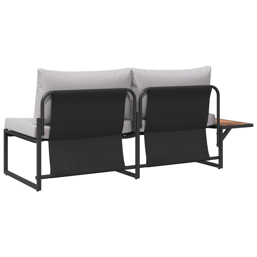 2-Zits Tuin Sofa Met Licht Grijze Kussens Licht grijs