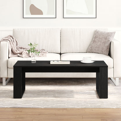 Salontafel Zwart Eiken 102X50X35 Cm Geengineerd Hout