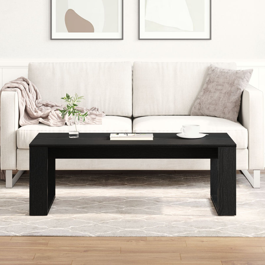 Salontafel Zwart Eiken 102X50X35 Cm Geengineerd Hout