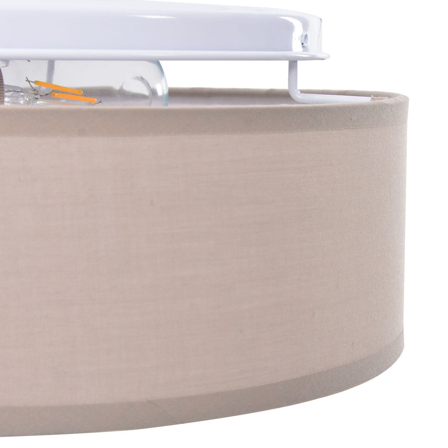 Plafondlampen Inbouw Ø 38 Cm Stoffen E27 Ø38 x 13.5 cm Taupe zonder sterrenlampenkap
