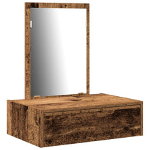 Wandkaptafel 60 x 40 x 70 cm Oud hout zonder LED