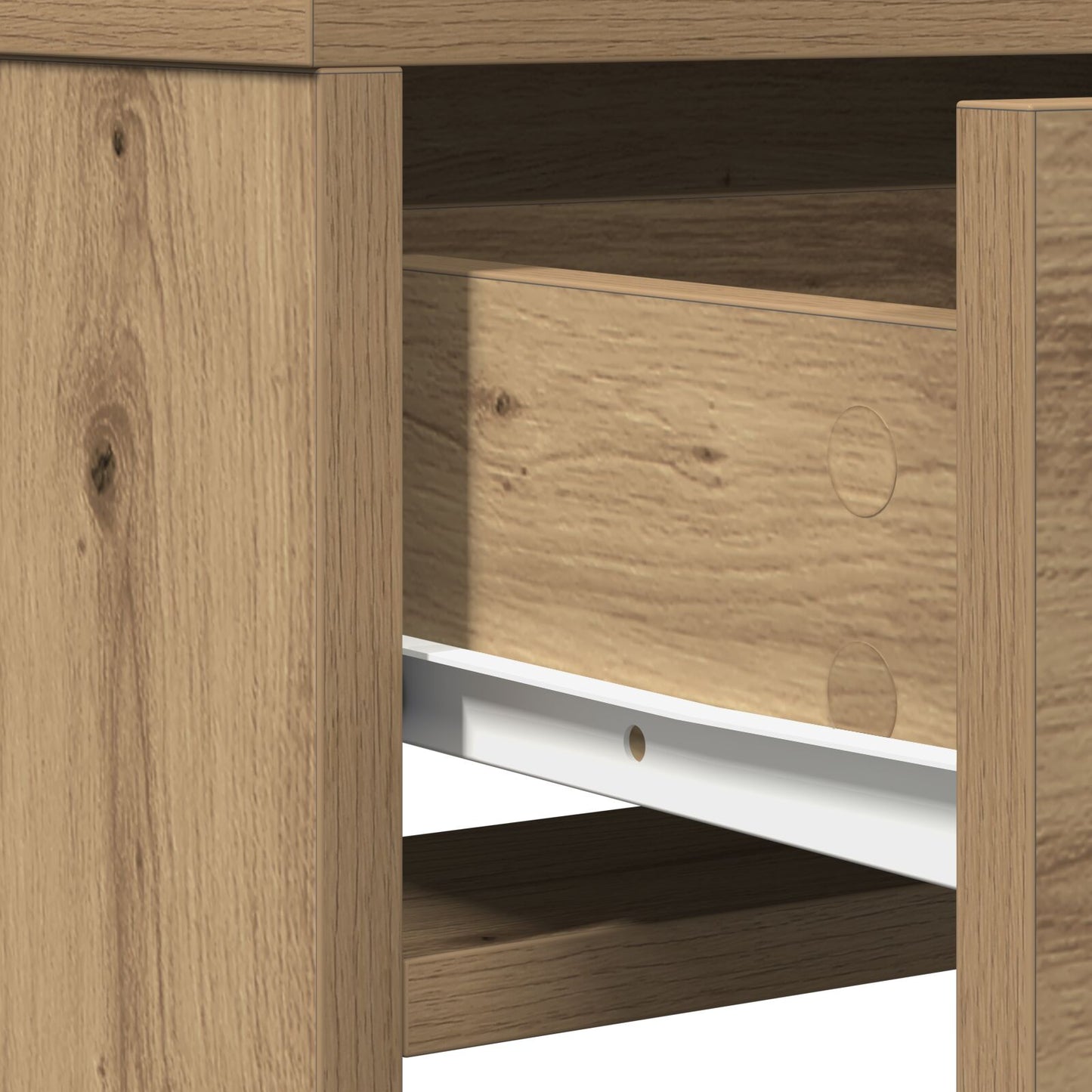 Kaptafel Met Led-Verlichting Artisan 50 x 41 x 135 cm Eiken