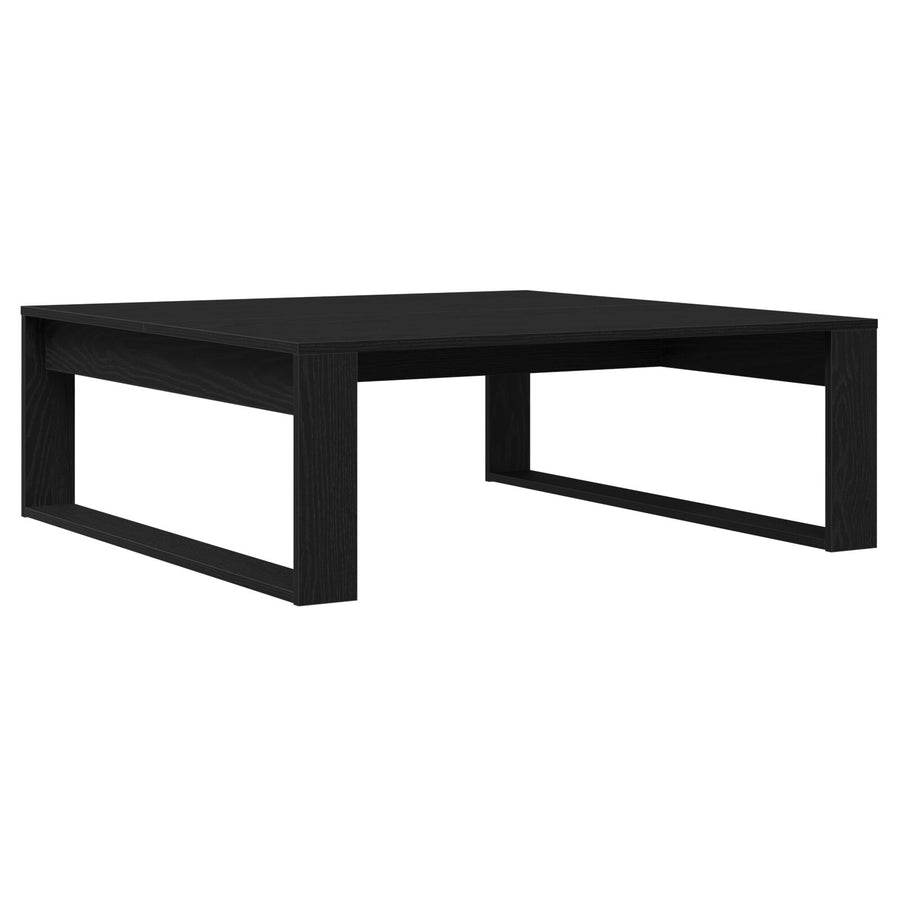Salontafel Gelaagd Hout 100 x 100 x 35 cm Zwart Eiken