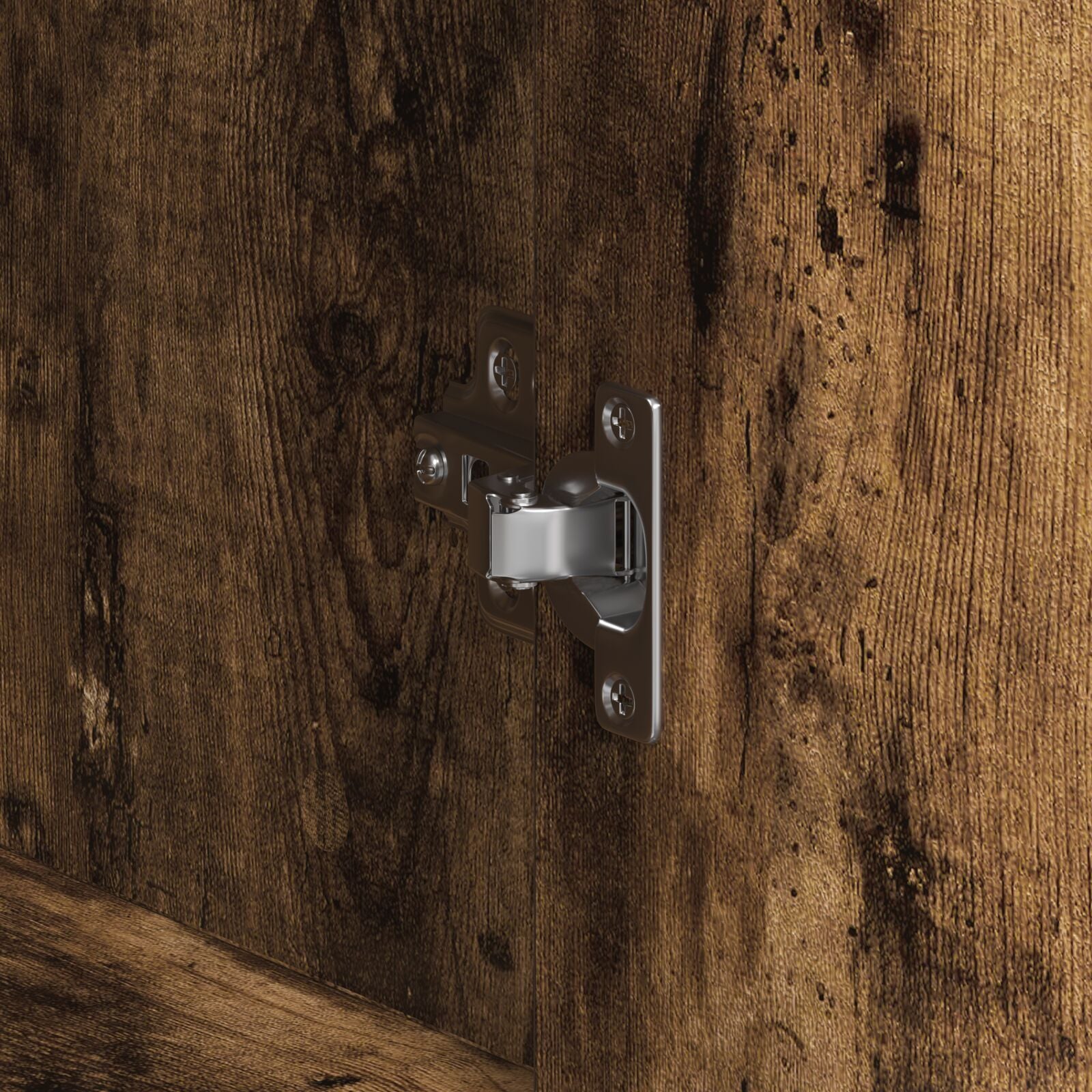 Dressoir Gerookte Eik Massief Hout Dressoir Rechthoekig