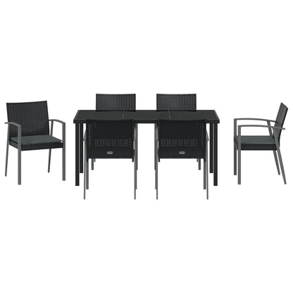 Set Van 4 Zwart Pe Rattan 56.5X57X83 Cm Duurzaam Tuinstoel