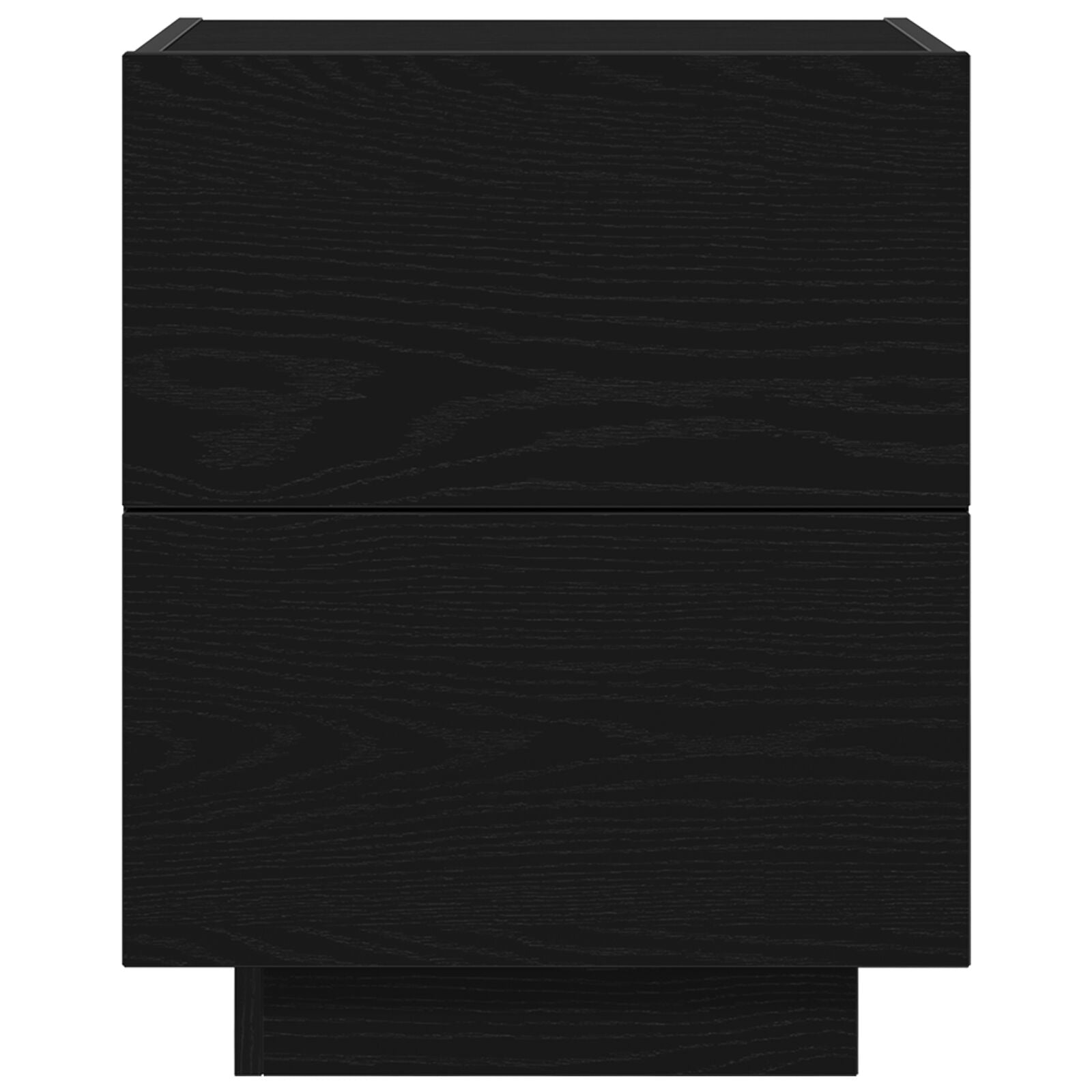Nachtkastjes Met Led-Verlichting 2 Stuks Zwart Eiken 45X40X55 Cm