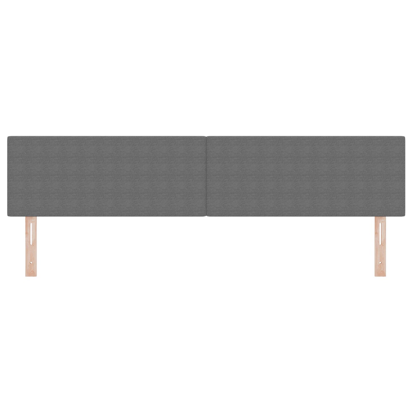 Hoofdbord Eenvoudig Ontwerp Corduroy Stof Lichtgrijs 200 cm Laag hoofdbord