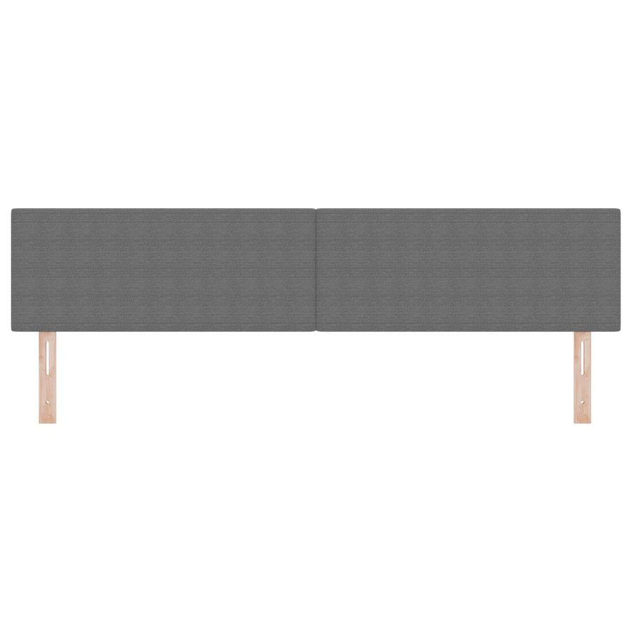 Hoofdbord Eenvoudig Ontwerp Corduroy Stof Lichtgrijs 200 cm Laag hoofdbord