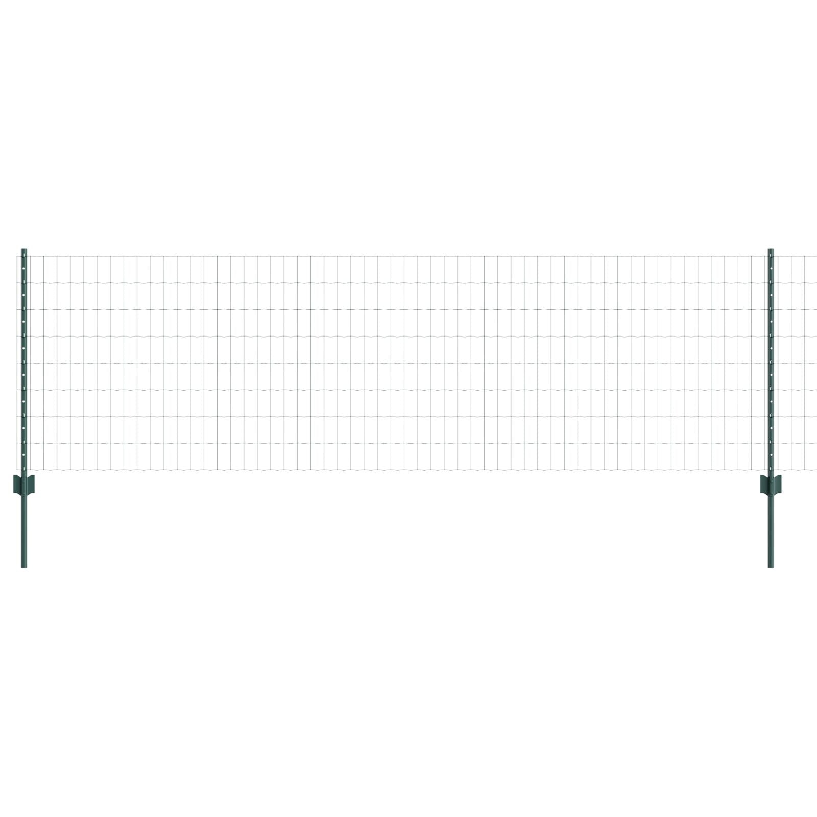 Euro Omheining Met 5 U Posts Groen 0.8X10 M Staal