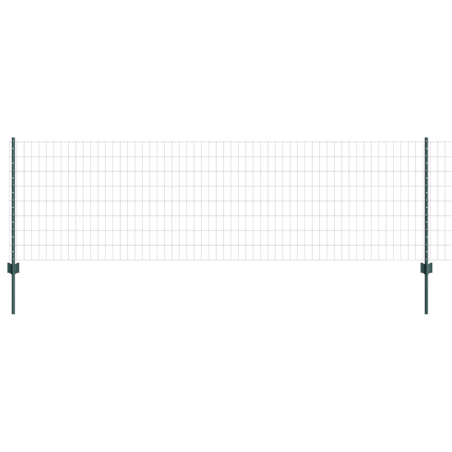 Euro Omheining Met 5 U Posts Groen 0.8X10 M Staal
