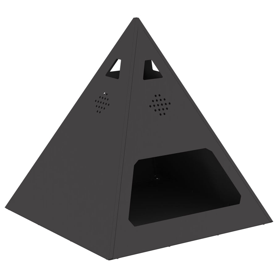 Vuurkorf Piramide Zwart 50X50X51 Cm Staal Koudgewalst staal/Zwart