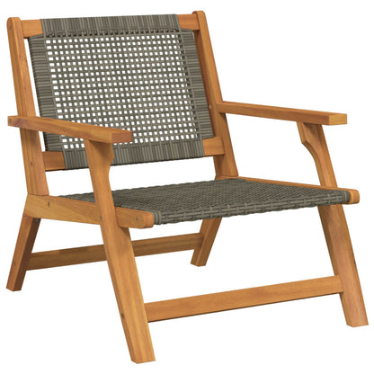 Tuinstoelen 2 Stuks 76X67X73.5 Cm Massief Acacia Grijs 2x stoel