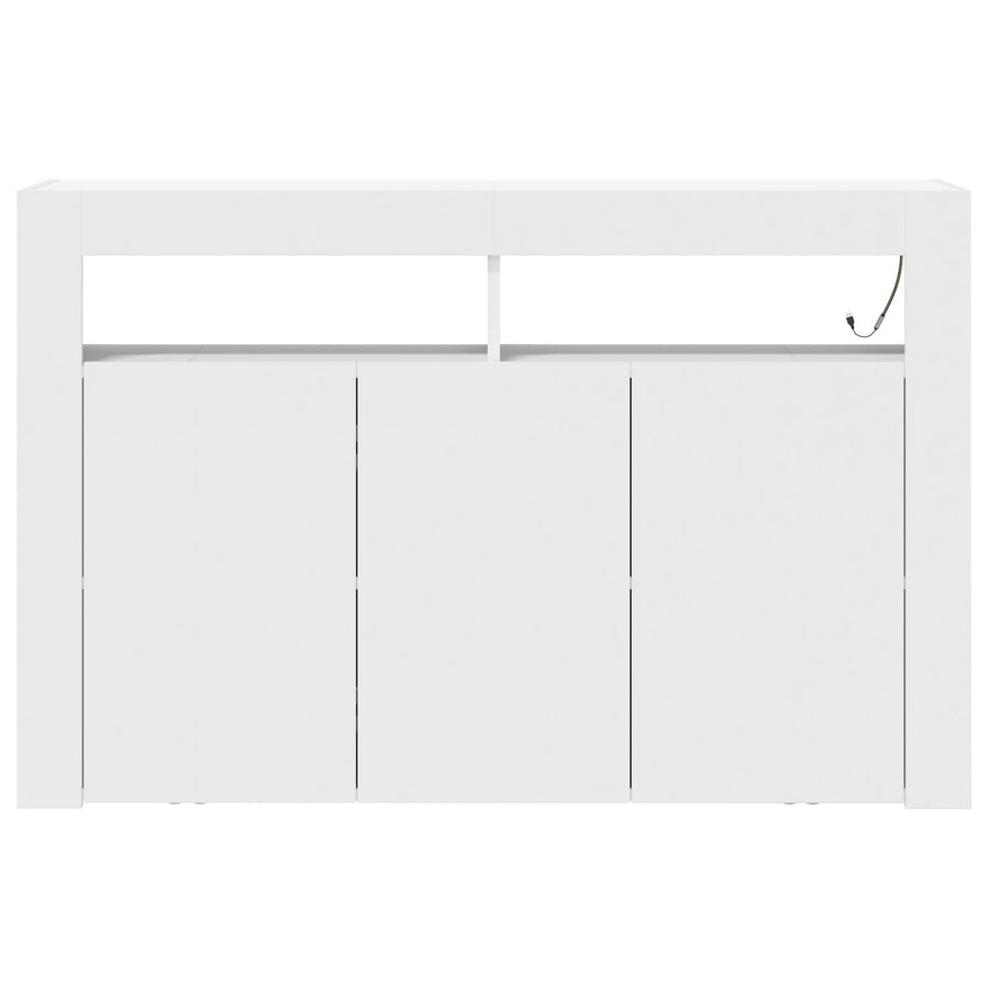 Te Dressoir Samengesteld Hout 116 X 30 X 75 Cm Modern Wit