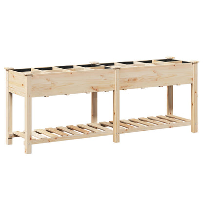 Tuincontainer Met Rasters 203X53X76 Cm Massief Vurenhout 203,5 x 53 x 76,5 cm