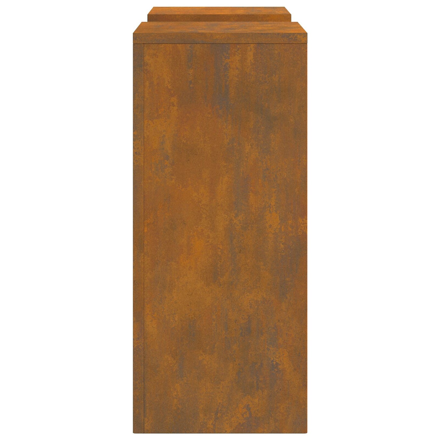 Buitenplantstands Pilaar 2 Stuks 24X24X55 Cm Verweringsstaal 2x (55 cm)