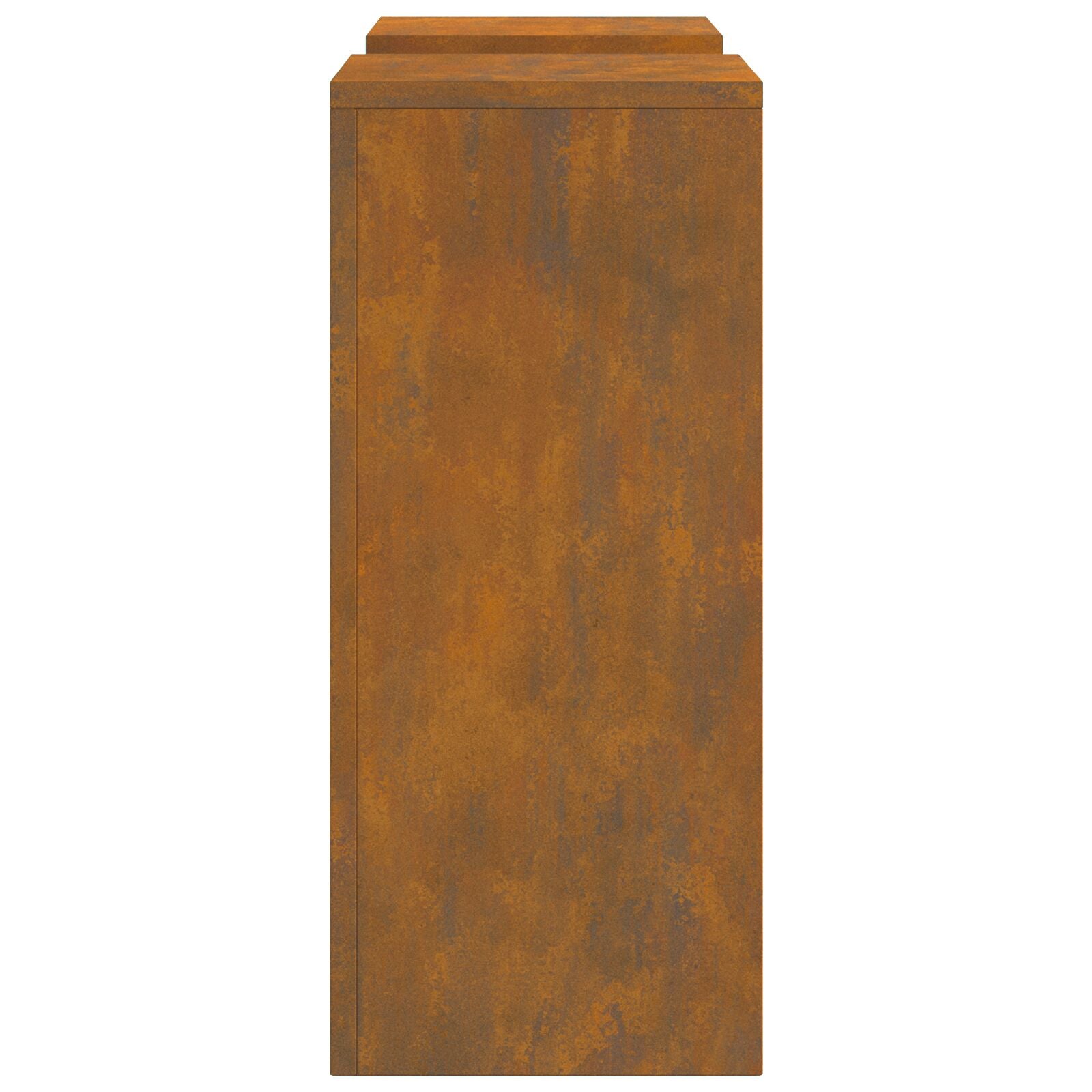 Buitenplantstands Pilaar 2 Stuks 24X24X55 Cm Verweringsstaal 2x (55 cm)