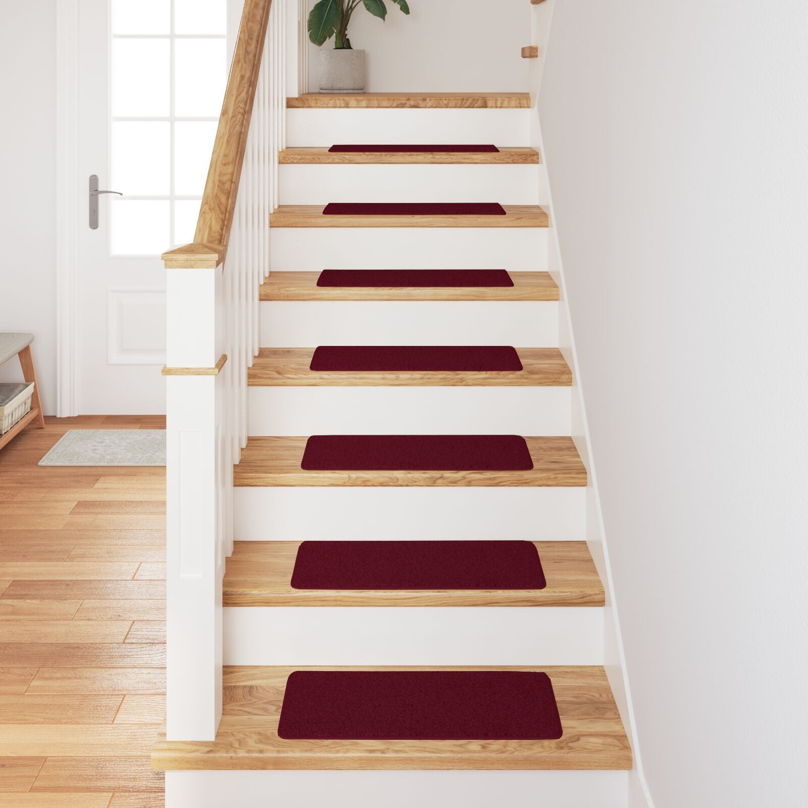Trapmatten Met Latex Achterkant 25 x 60 cm Bordeaux