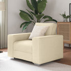 Fauteuil crème 100x77x82 cm stof