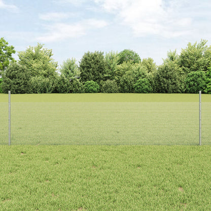 Gelaste Draadhek Met 22 U-Palen Zilver 0.5X50 M Staal