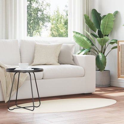 Vloerkleden Polyester Ovaal Vloerkleed Ovaal Crème 80 x 150 cm