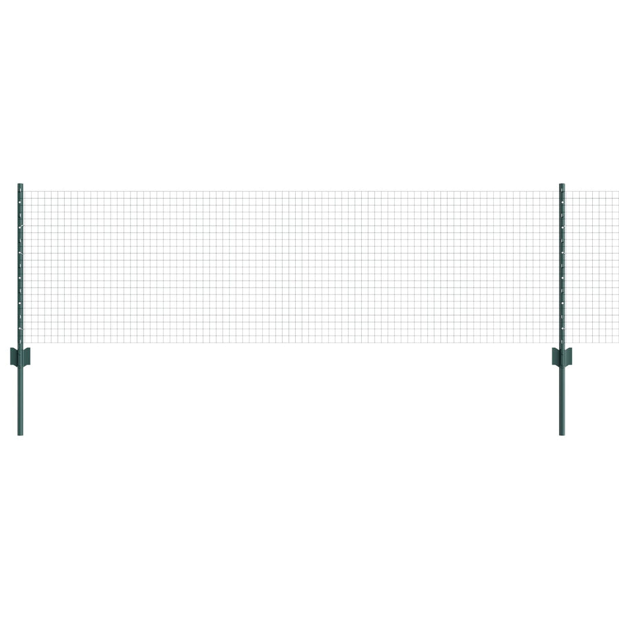 Gelast Draadhek Met 5 U-Palen Groen 0.6X10 M Staal