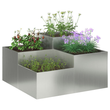 Tuinplantbak Gegalvaniseerd staal 80 x 80 x 48 cm