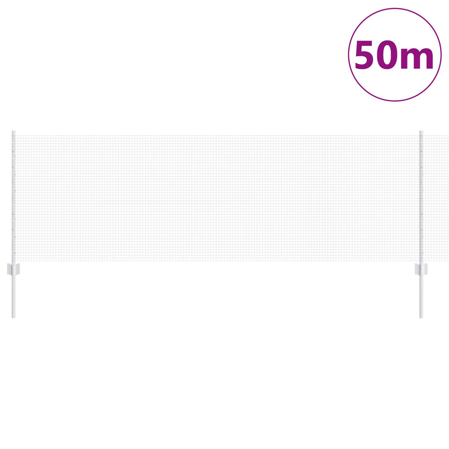 Gegalvaniseerd Draadhek Met 22 U-Paaltjes Zilver 0.8X50 M Staal