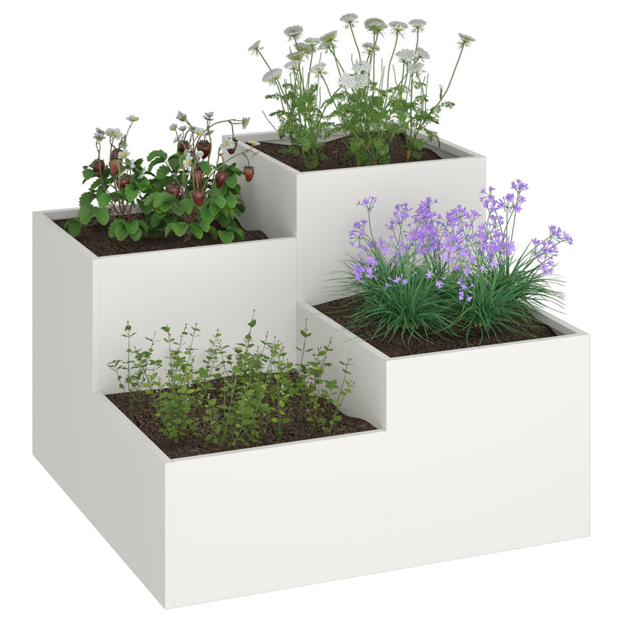 Tuinbak Te Staal Wit 100 x 100 x 60 cm