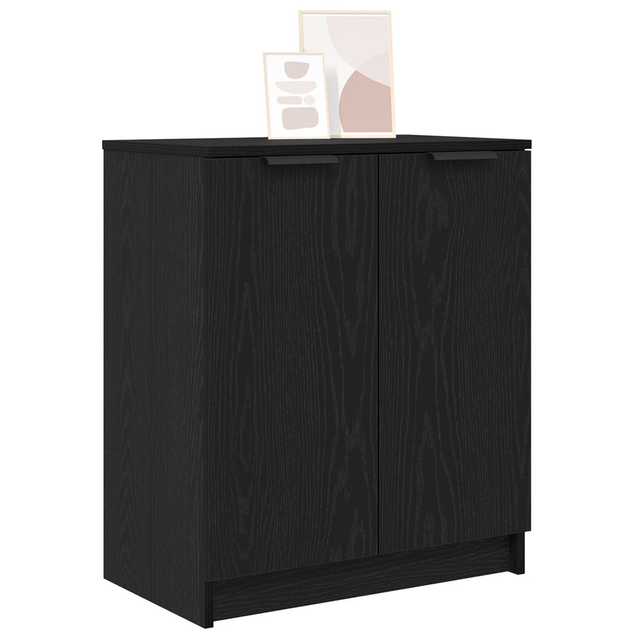 Schoenenkast Zwart Eik 59X35X70 Cm Gebeitst Hout