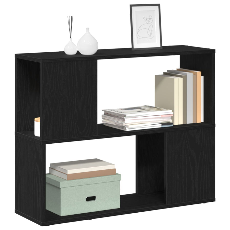 Witte Tv-Kast Van Bewerkt Hout Zwart eiken 80 x 24 x 63 cm