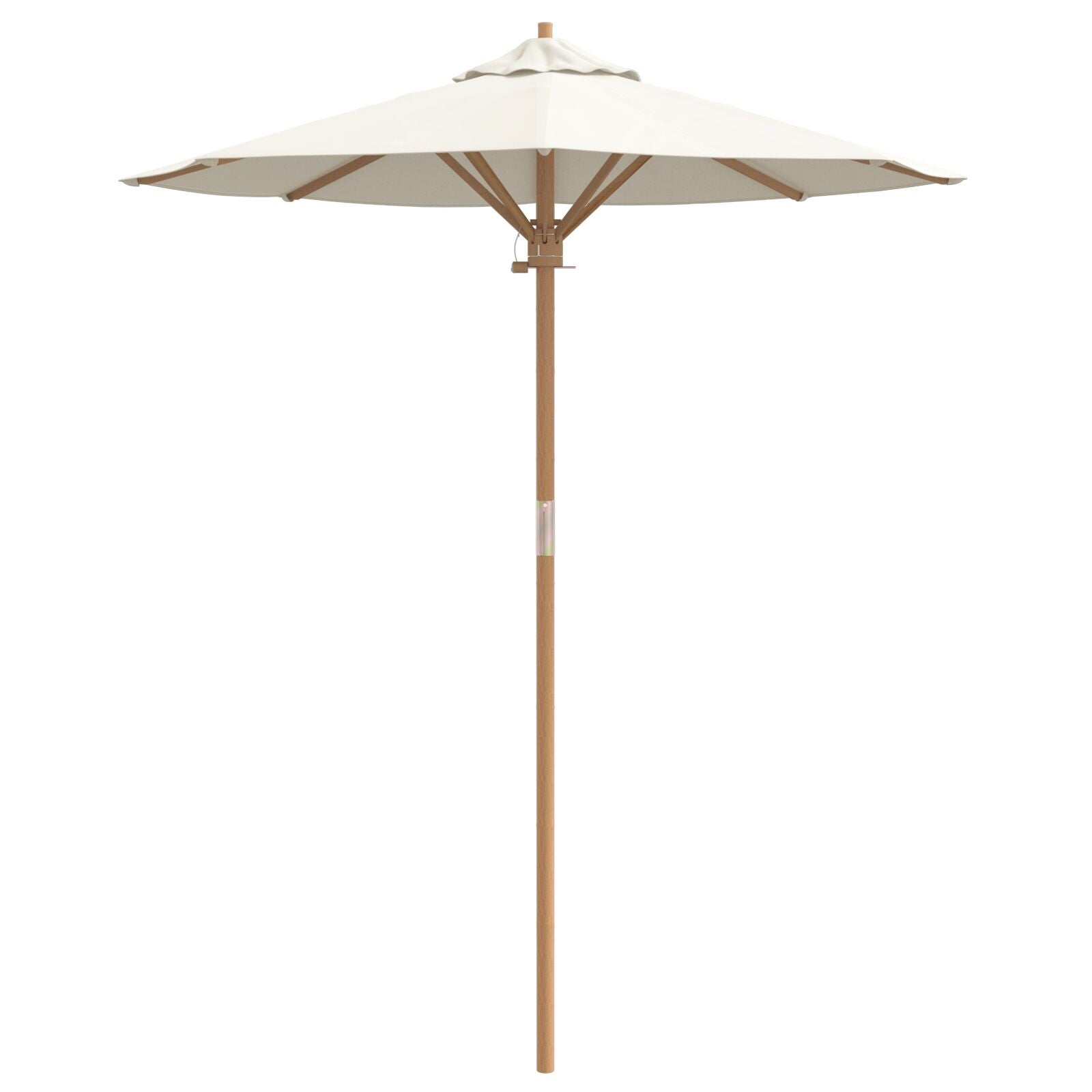 Tuinparasol 180X230 Cm Bamboe 180 x 180 x 230 cm Crème Wit