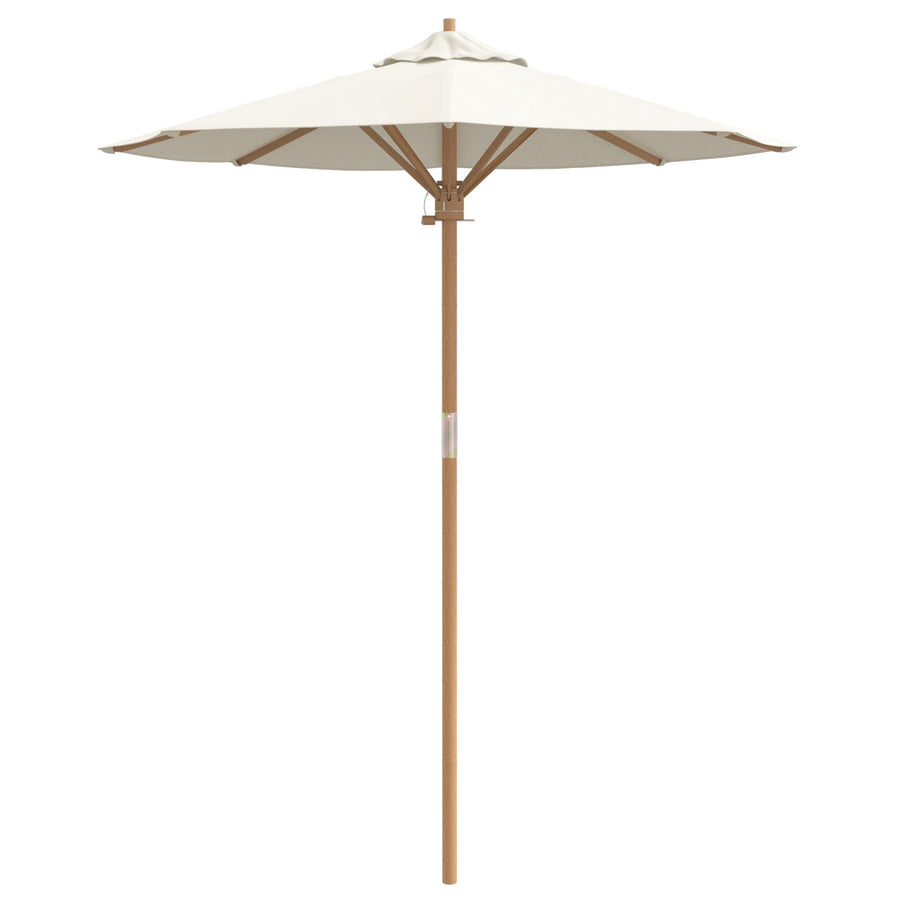 Tuinparasol 180X230 Cm Bamboe 180 x 180 x 230 cm Crème Wit