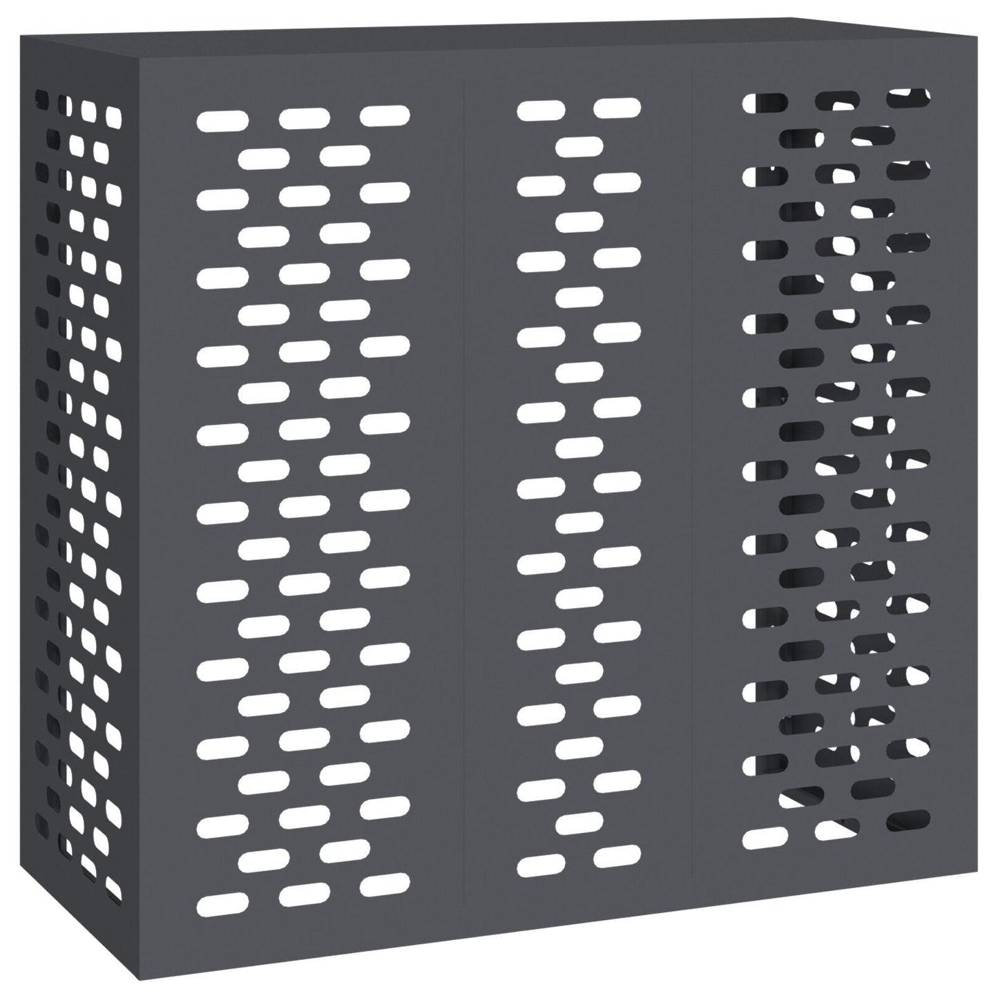 Airconditioner Cover Staal Anthraciet 110 x 50 x 105 cm