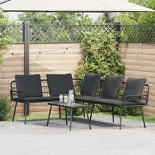 L-Vormige Bank 231X173X78 Cm Poly Rattan Zwart en donkergrijs