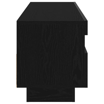 Tv-Kast Met Led-Verlichting - Zwart Eiken - 100X35X40 Cm - Bewerkt Hout