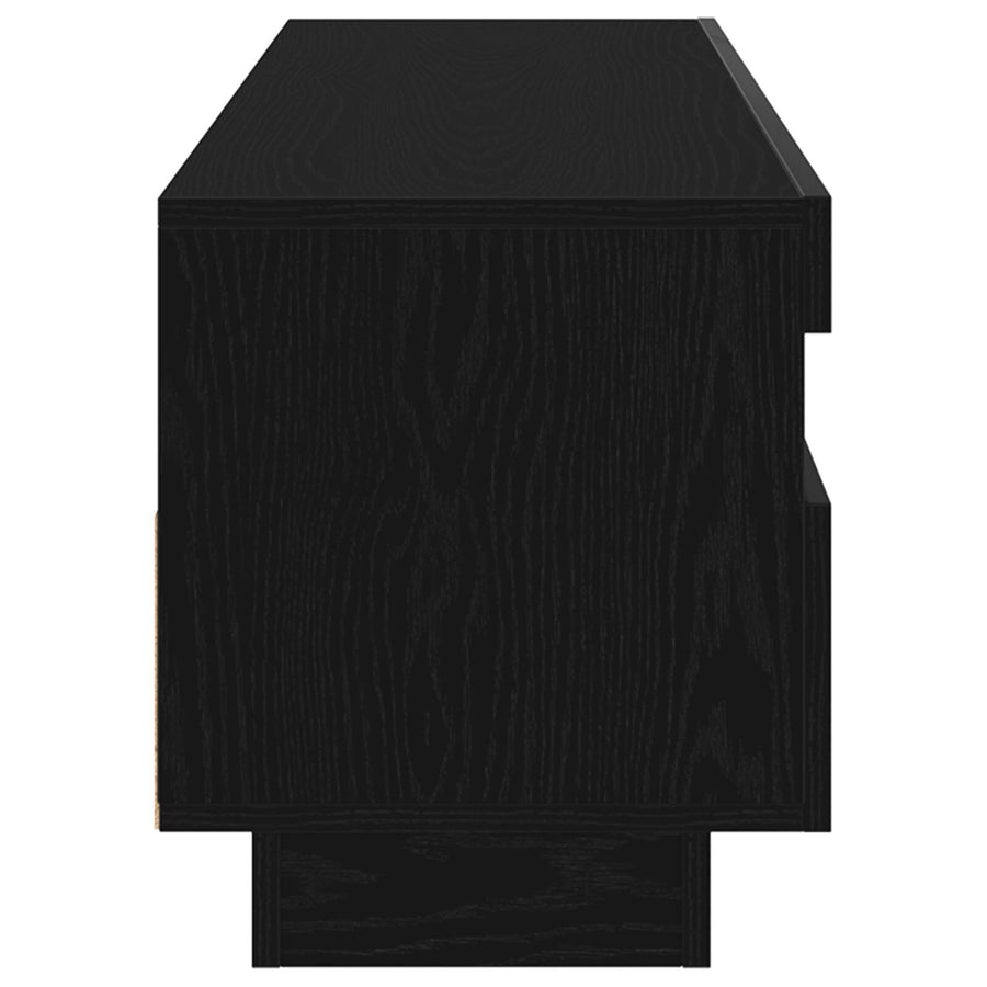Tv-Kast Met Led-Verlichting - Zwart Eiken - 100X35X40 Cm - Bewerkt Hout