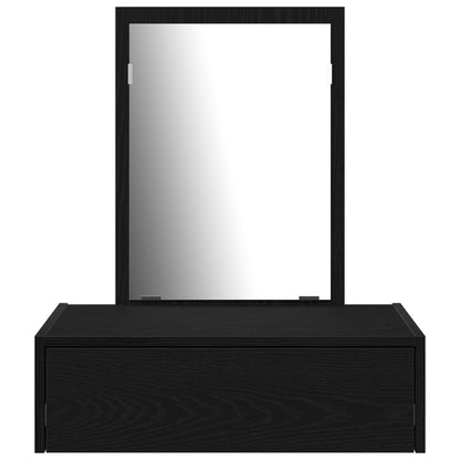 Wandkaptafel 60 x 40 x 70 cm Zwart eiken zonder LED