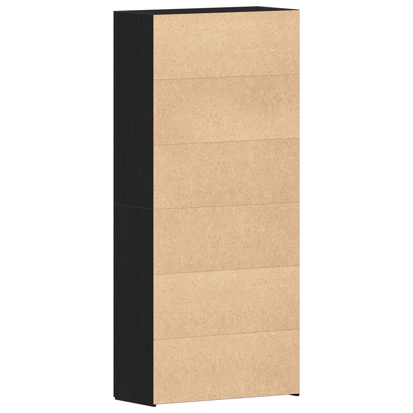 Schoenenkast Zwart Eiken Kunstmatig Hout Schoenenrek Rechthoekig