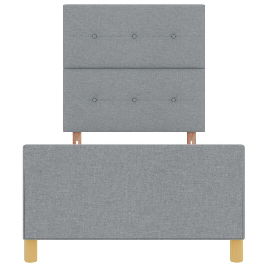 Bedframe Lichtgrijs 90X200 Cm Stof Crème