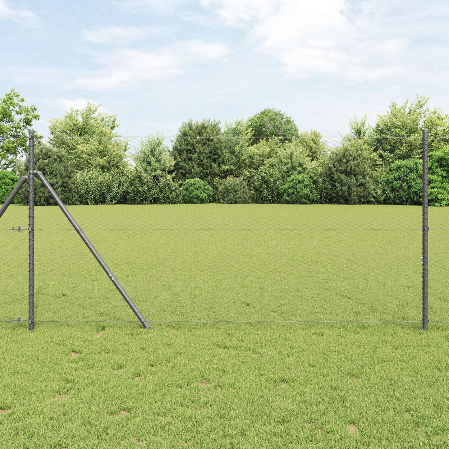 Hexagonhekje 1.4X50 M Staal Grijs 50 x 1.4 m 13 mm