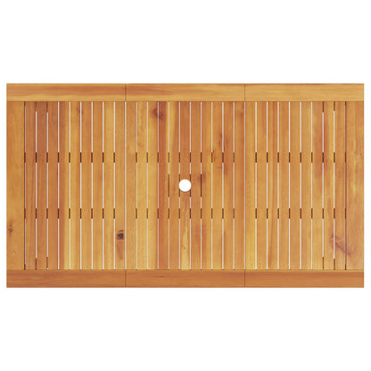 7-Delige Tuin Eetset Van Massief Acaciahout 6-Persoons 140 cm tafel lengte